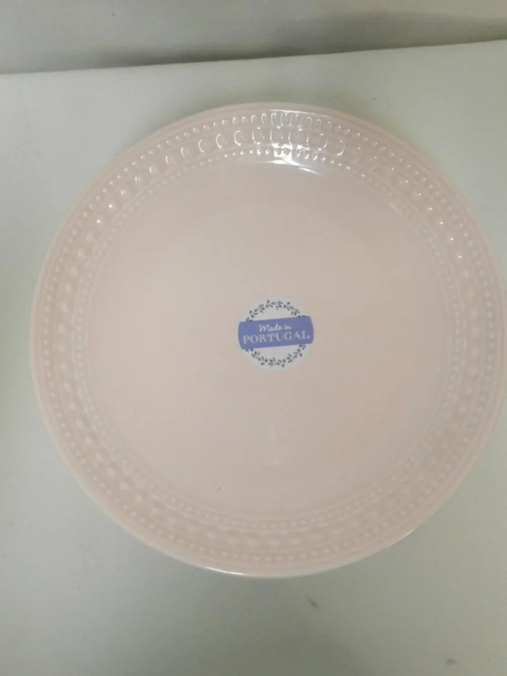 Matceramica Pink Hobnail Salad Starter Appetizer plate set 4 micro dish NEW NWT